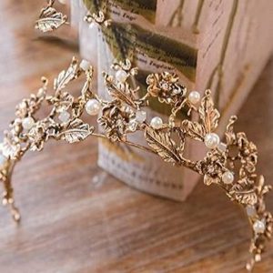 Diadema de novia vintage estilo oro
